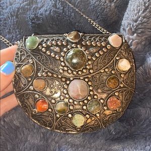 Donating soon ‼️Mini metal gem stone bag.